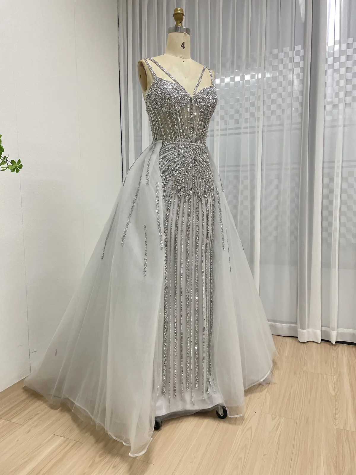 Glimmering Silver Beaded Prom Sequin Dress MY30161 - 图片 5